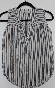 French linen striped tank